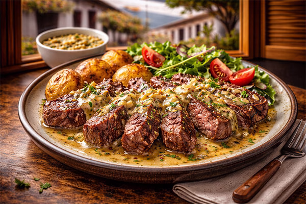 Punta de anca con chorrio pork colombia