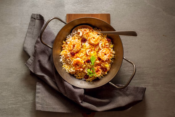 Arroz con camarones colombiano